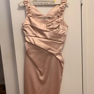 Karen Millen- Champagne Midi Dress Size 8